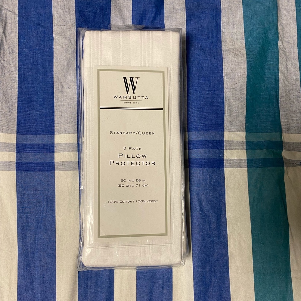 White pillow protectors 2 pack 100% cotton